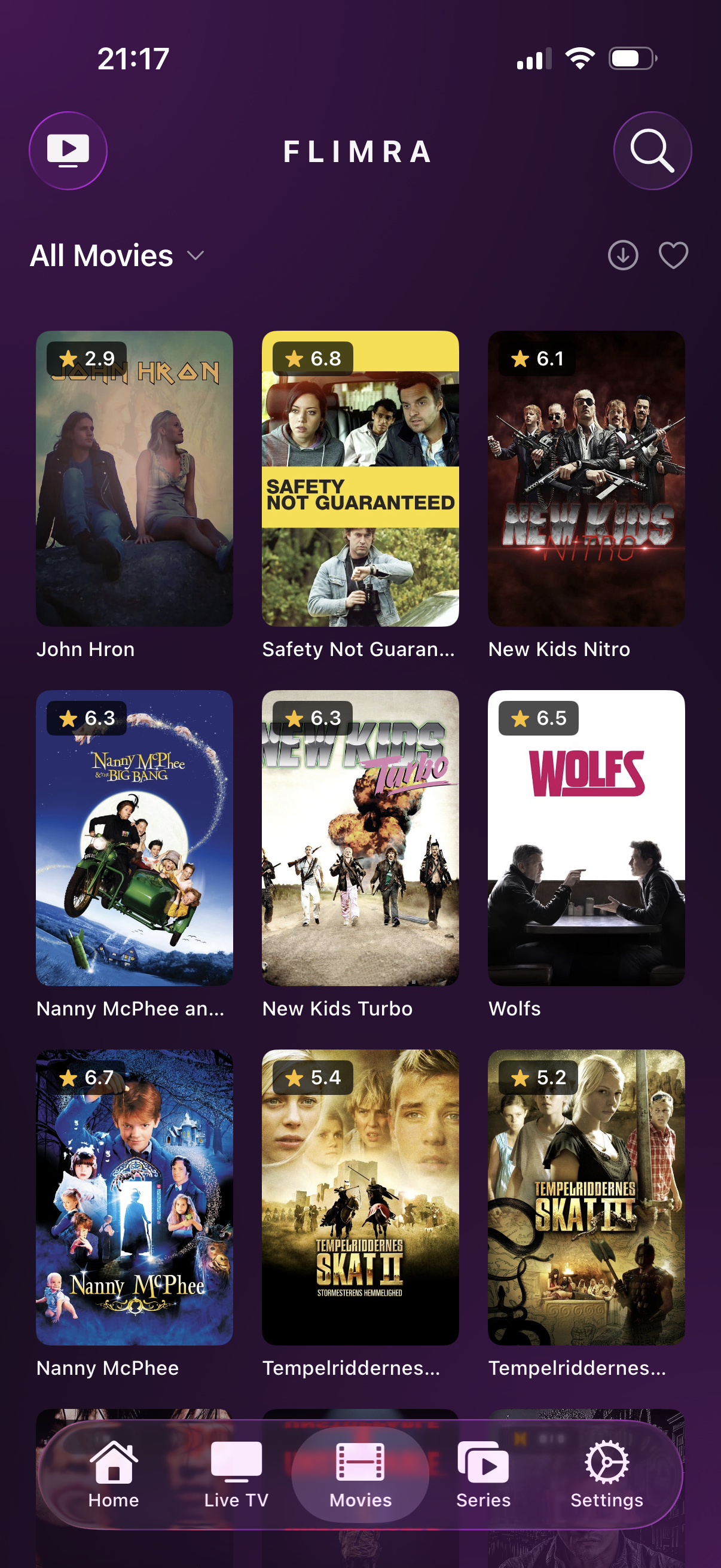 Flimra Movies on iPhone