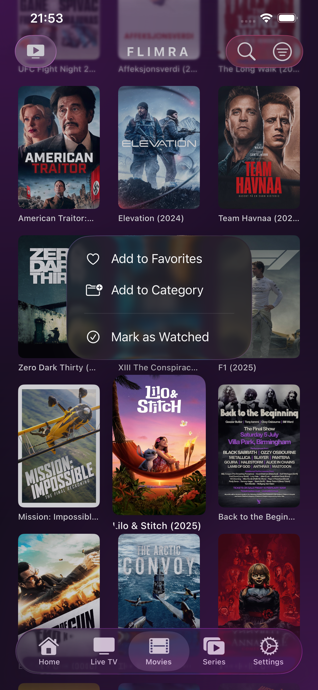 Flimra Movies on iPhone